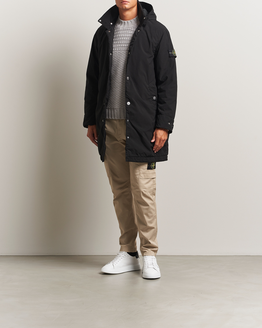 Heren | Jassen | Stone Island | Light Compact Padded Hood Coat Black