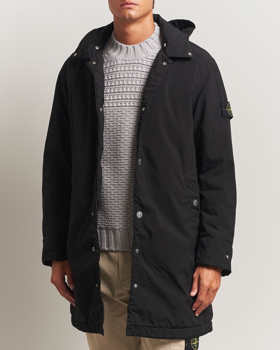 Heren | Jassen | Stone Island | Light Compact Padded Hood Coat Black