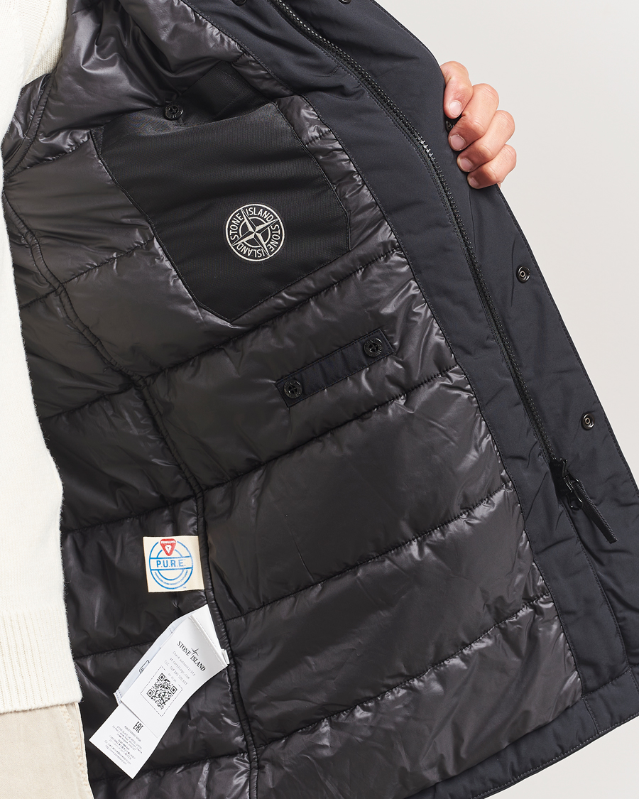Heren | Jassen | Stone Island | Micro Twill Primaloft Padded Coat Black