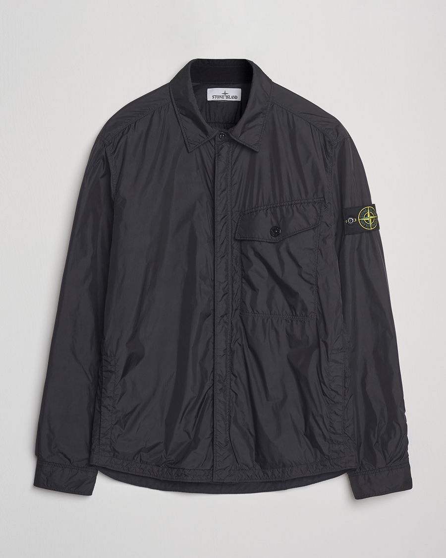 Heren | Jassen | Stone Island | Crinkle Reps Padded Shirt Jacket Black