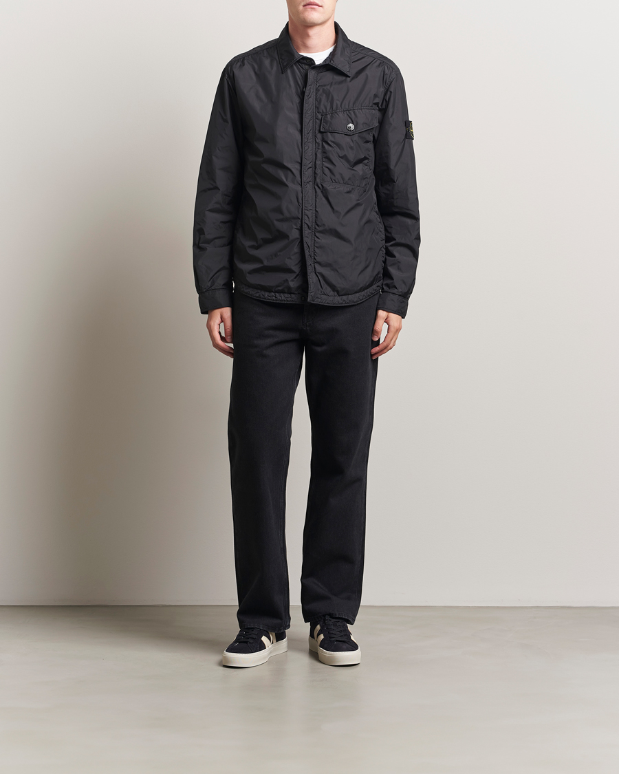 Heren | Jassen | Stone Island | Crinkle Reps Padded Shirt Jacket Black