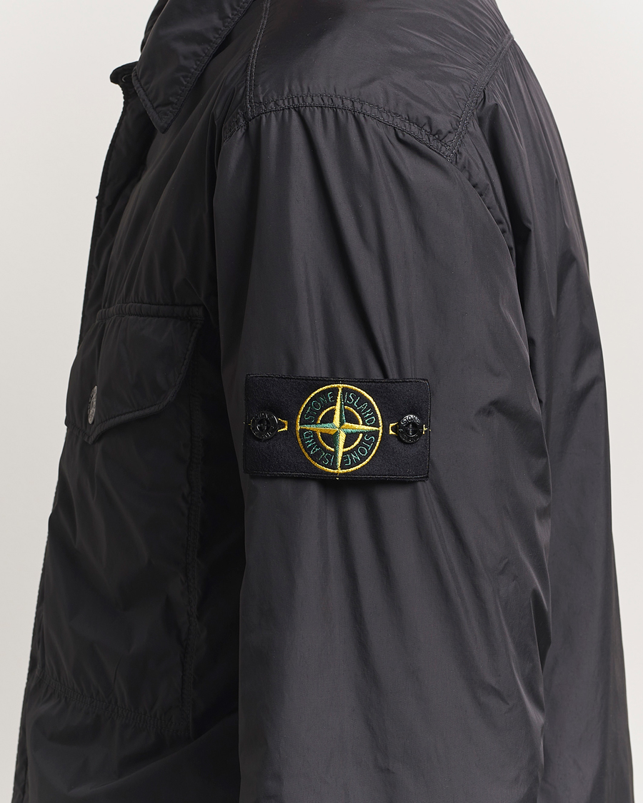 Heren | Jassen | Stone Island | Crinkle Reps Padded Shirt Jacket Black