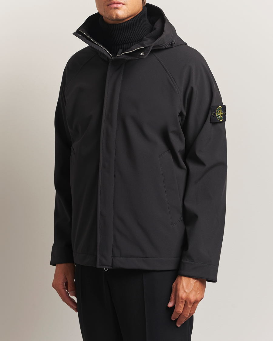 Heren | Jassen | Stone Island | Soft Shell Lined Short Parka Black