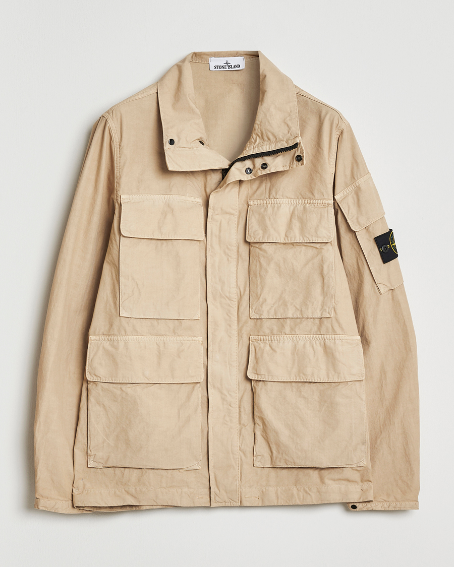 Heren | Jassen | Stone Island | Canvas Weave Cotton Field Jacket Beige