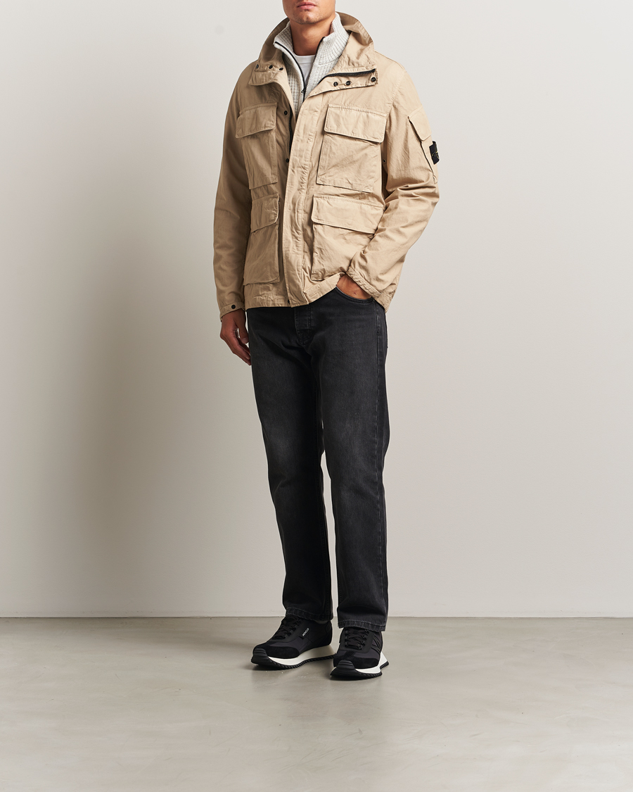 Heren | Jassen | Stone Island | Canvas Weave Cotton Field Jacket Beige
