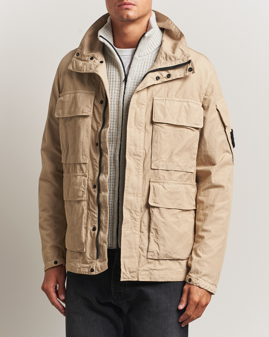 Heren | Jassen | Stone Island | Canvas Weave Cotton Field Jacket Beige