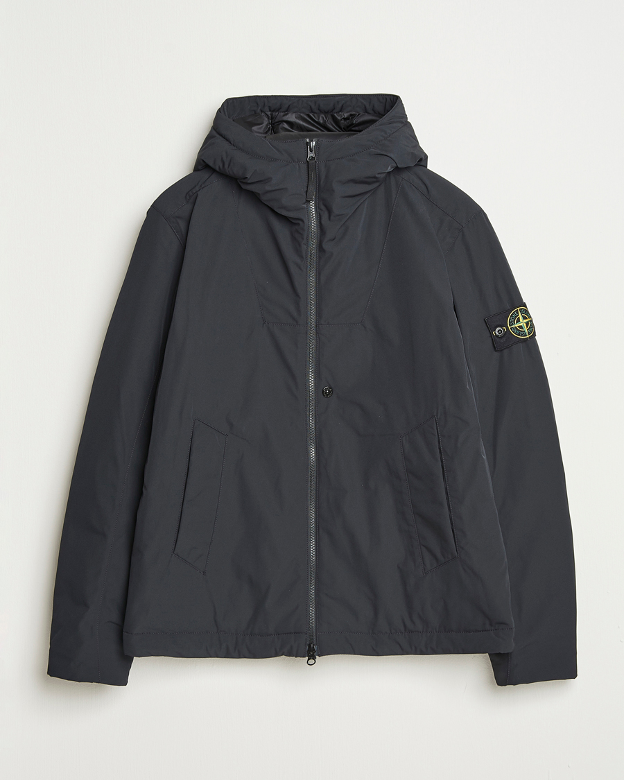 Heren | Jassen | Stone Island | Micro Twill Primaloft Padded Hood Jacket Black