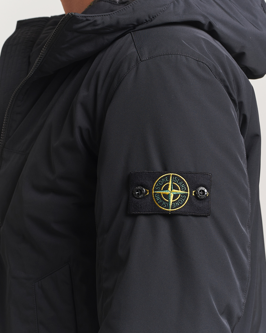 Heren | Jassen | Stone Island | Micro Twill Primaloft Padded Hood Jacket Black