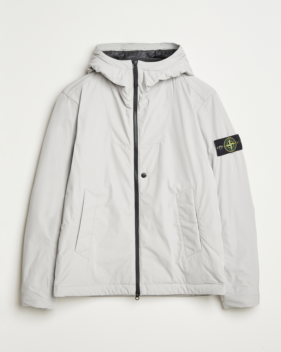 Heren | Jassen | Stone Island | Micro Twill Primaloft Padded Hood Jacket Pearl Grey