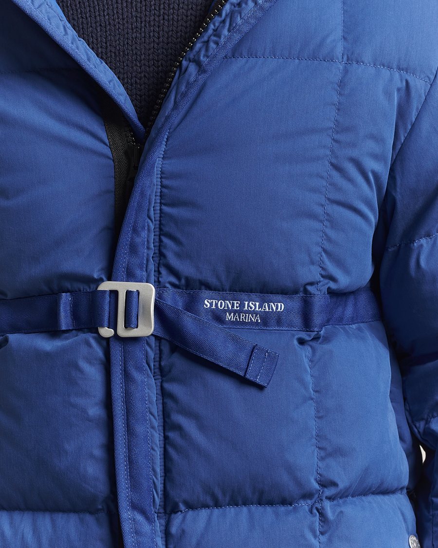 Heren | Jassen | Stone Island | Marina Cotton/Nylon Tela Down Jacket Bright Blue