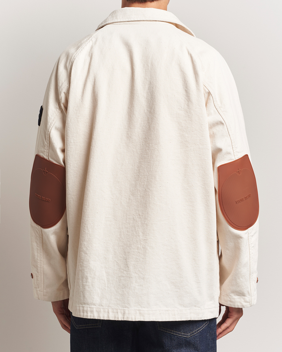 Heren | Jassen | Stone Island | RAW Cotton Gabardine Jacket Ivory