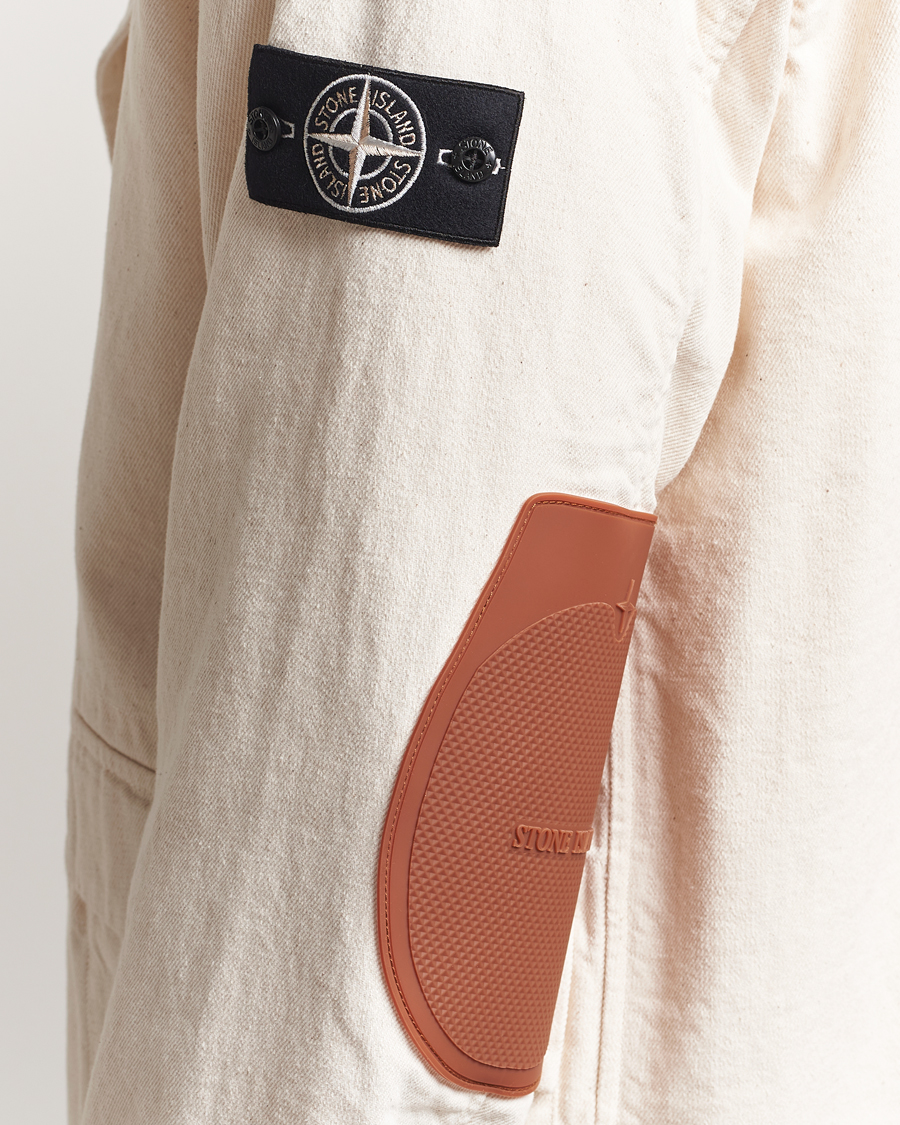 Heren | Jassen | Stone Island | RAW Cotton Gabardine Jacket Ivory