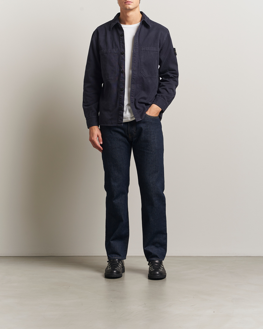 Heren | Overhemden | Stone Island | Organic Panama Cotton Overshirt Ink