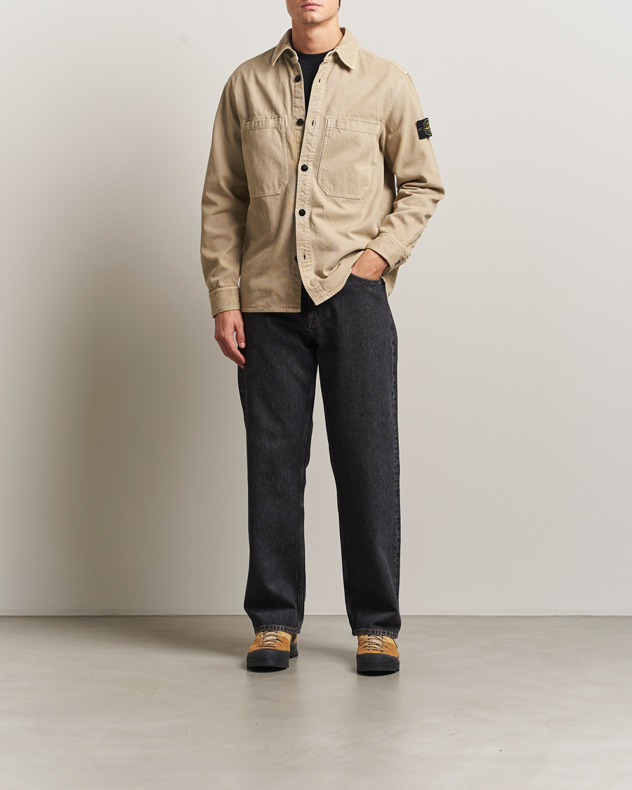Heren | Overhemden | Stone Island | Organic Panama Cotton Overshirt Desert