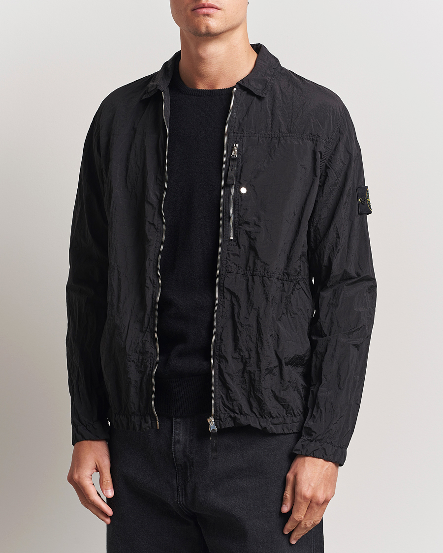 Heren | Overhemden | Stone Island | Nylon Metal Zip Overshirt Black