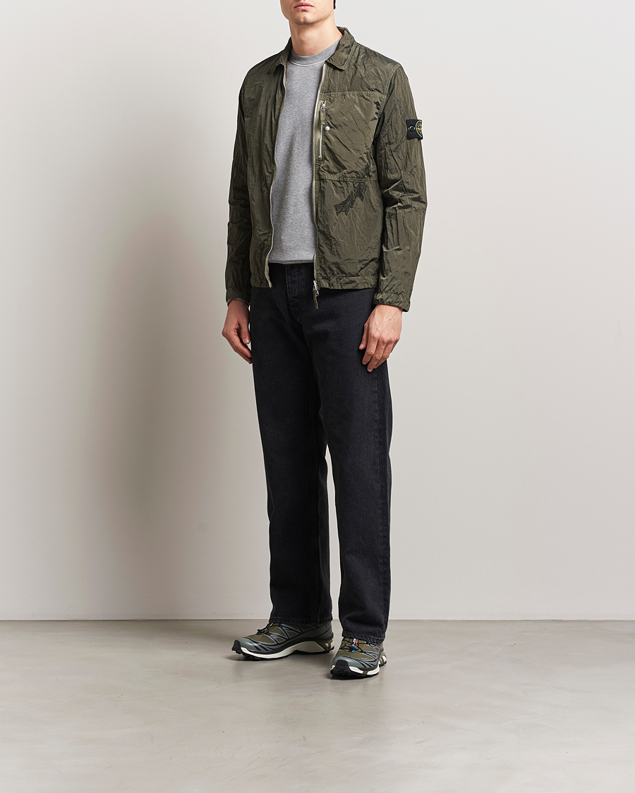 Heren | Overhemden | Stone Island | Nylon Metal Zip Overshirt Military Green