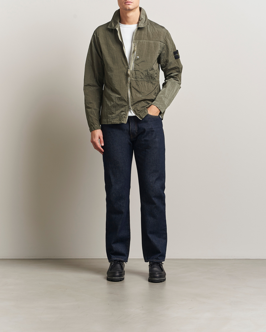 Heren | Overhemden | Stone Island | Nylon Metal Zip Overshirt Military Green