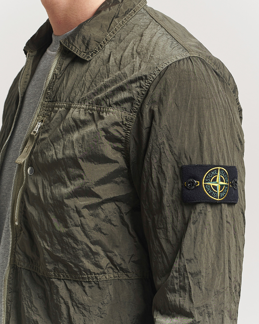 Heren | Overhemden | Stone Island | Nylon Metal Zip Overshirt Military Green