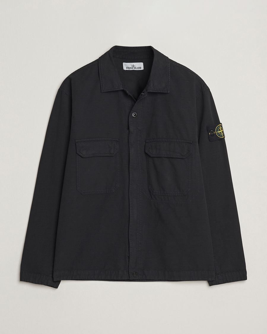 Heren | Overhemden | Stone Island | Organic Cotton Ripstop Overshirt Black