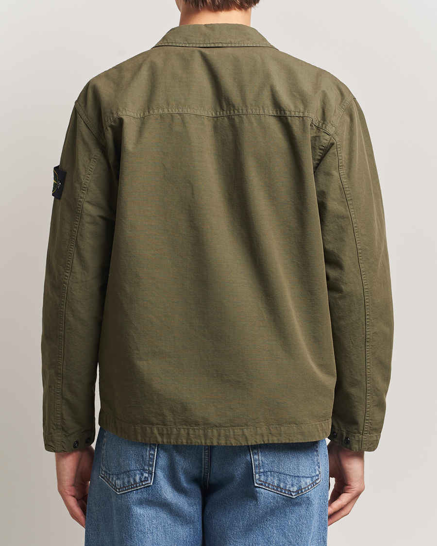 Heren | Overhemden | Stone Island | Organic Cotton Ripstop Overshirt Military Green