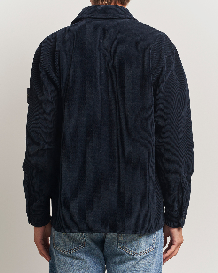 Heren | Overhemden | Stone Island | Organic Cotton Cord Overshirt Navy