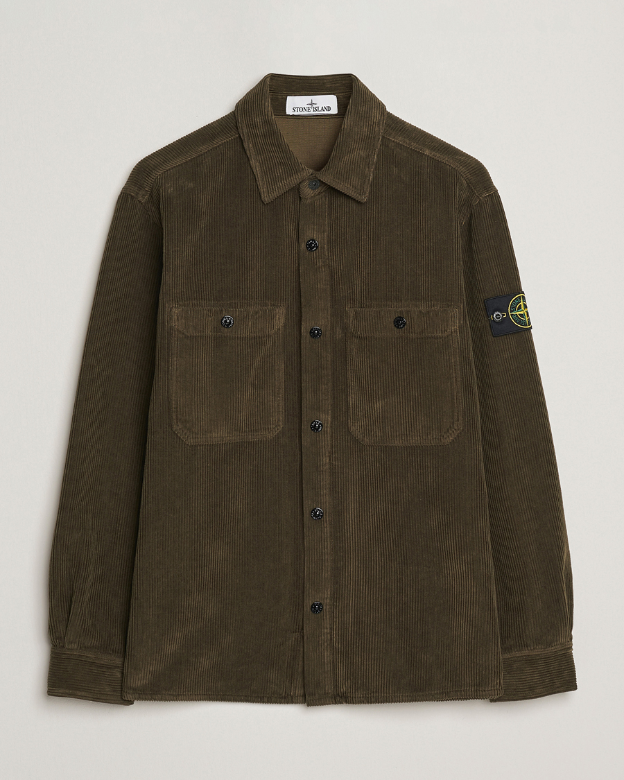 Heren | Overhemden | Stone Island | Organic Cotton Cord Overshirt Military Green