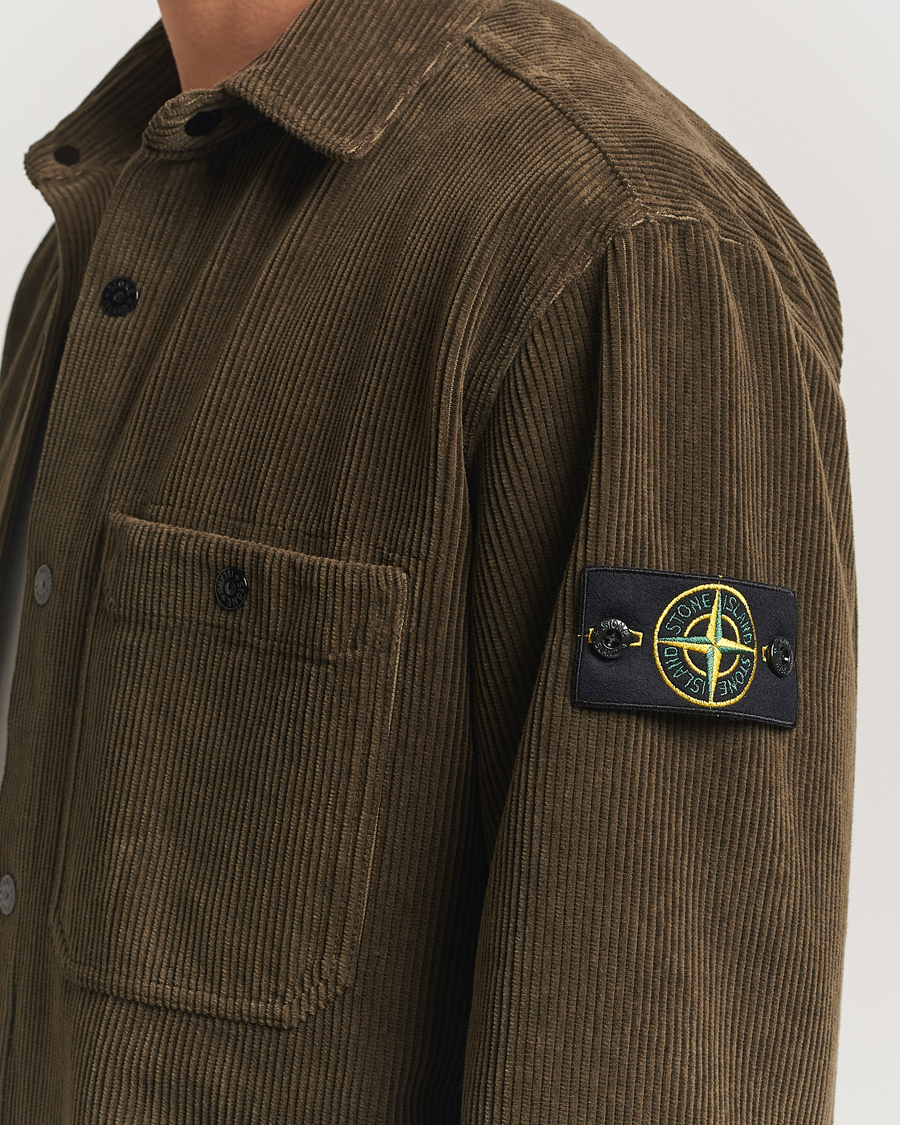 Heren | Overhemden | Stone Island | Organic Cotton Cord Overshirt Military Green
