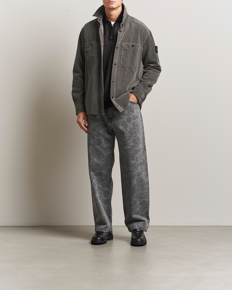 Heren | Overhemden | Stone Island | Organic Cotton Cord Overshirt Grey