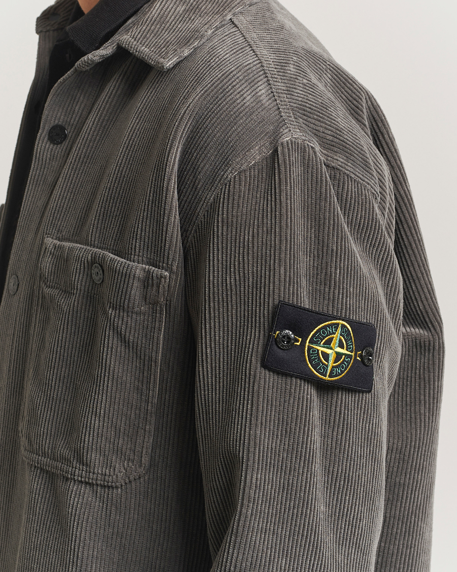 Heren | Overhemden | Stone Island | Organic Cotton Cord Overshirt Grey