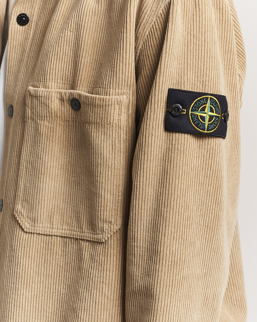 Heren | Overhemden | Stone Island | Organic Cotton Cord Overshirt Beige