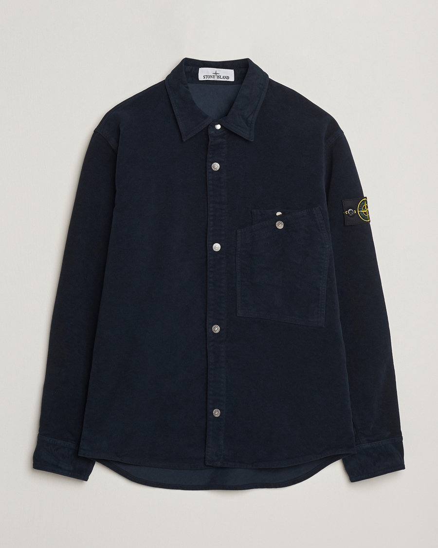 Heren | Overhemden | Stone Island | Cotton Moleskin Overshirt Navy