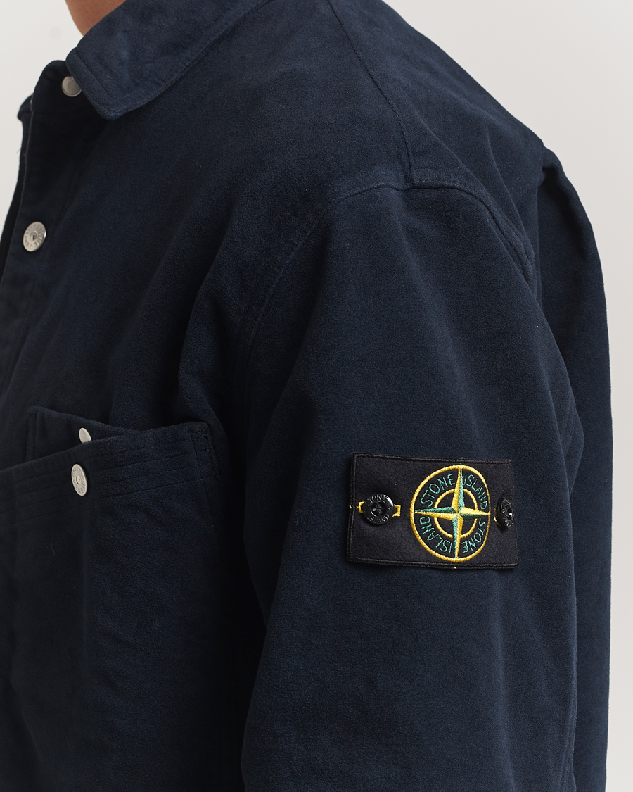Heren | Overhemden | Stone Island | Cotton Moleskin Overshirt Navy