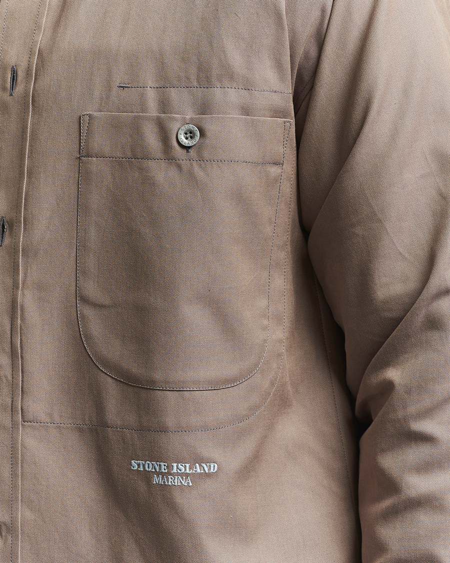 Heren | Overhemden | Stone Island | Marina Organic Oxford Cotton Shirt Tobacco