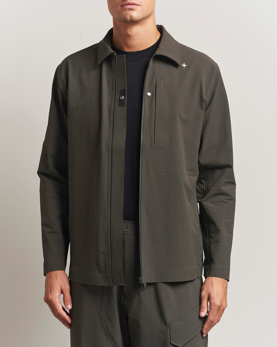 Heren | Overhemden | Stone Island | Stellina Textured Nylon Stretch Overshirt Lead Grey