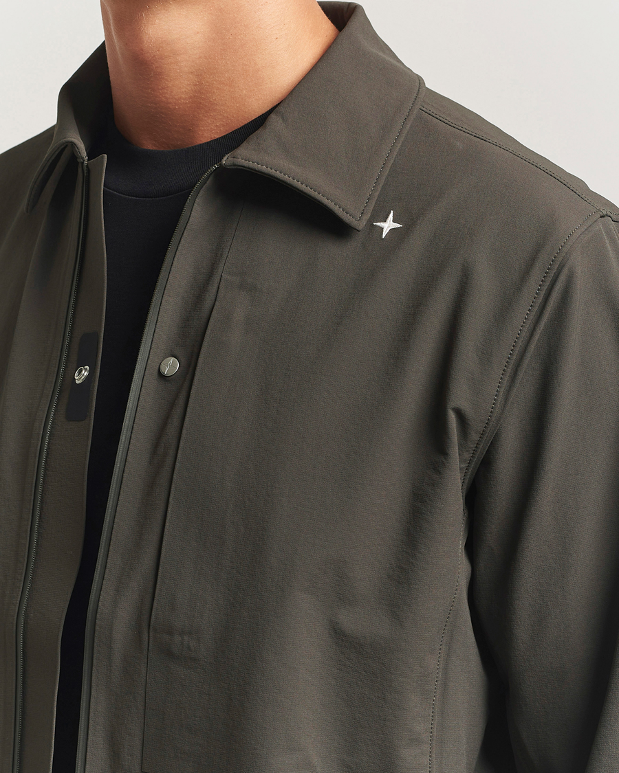 Heren | Overhemden | Stone Island | Stellina Textured Nylon Stretch Overshirt Lead Grey