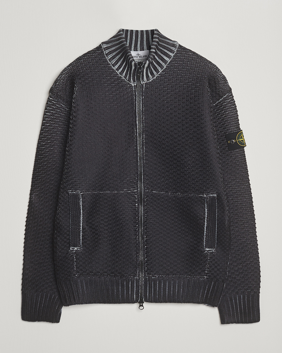Heren | Truien | Stone Island | Printed Heavy Zip Cardigan Pearl Grey