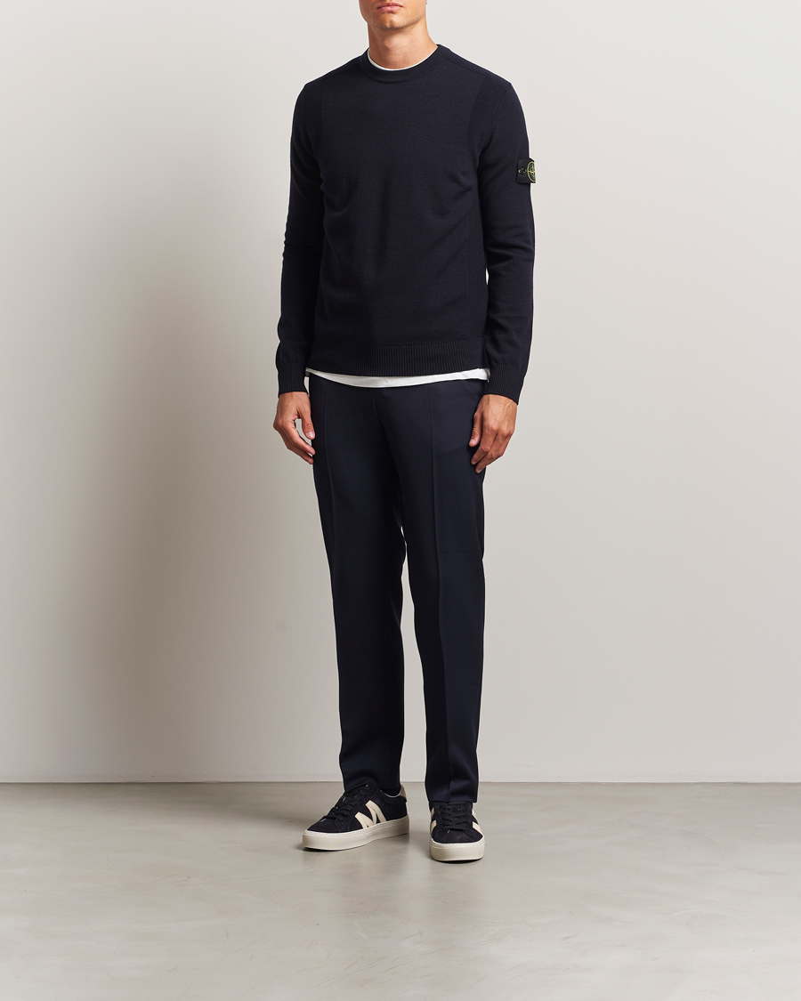 Heren | Truien | Stone Island | Stretch Wool Knitted Jumper Navy