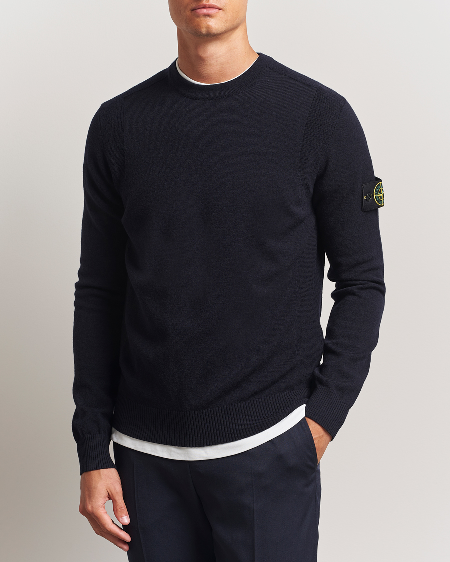 Heren | Truien | Stone Island | Stretch Wool Knitted Jumper Navy