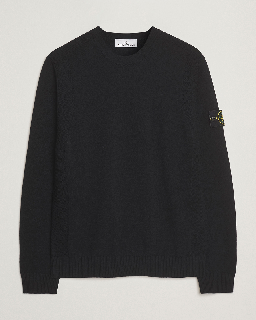 Heren | Truien | Stone Island | Stretch Wool Knitted Jumper Black