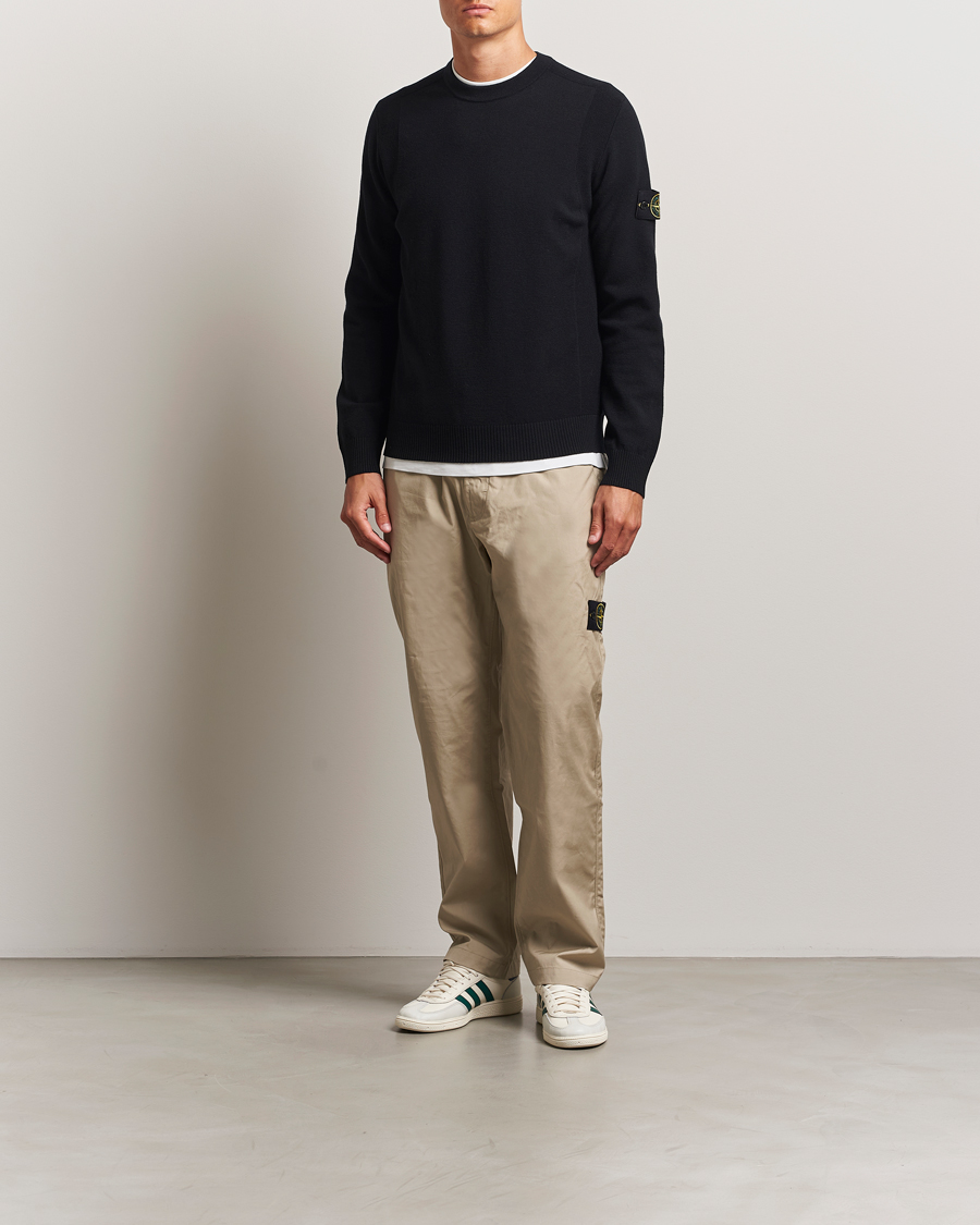 Heren | Truien | Stone Island | Stretch Wool Knitted Jumper Black