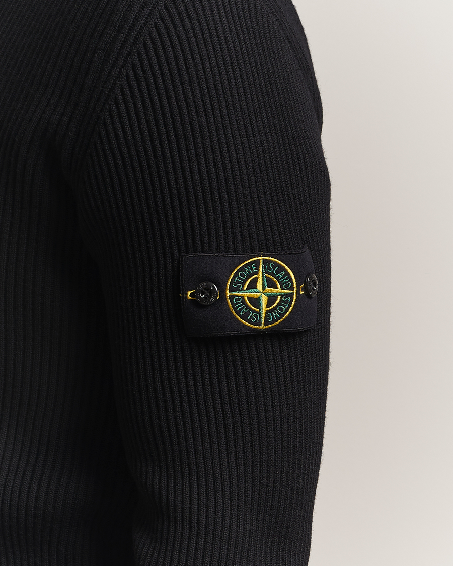 Heren | Truien | Stone Island | Full Rib Wool Turtleneck Black