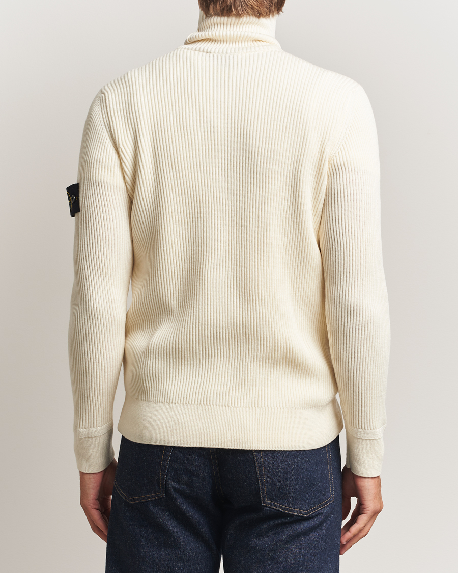 Heren | Truien | Stone Island | Full Rib Wool Turtleneck Ivory