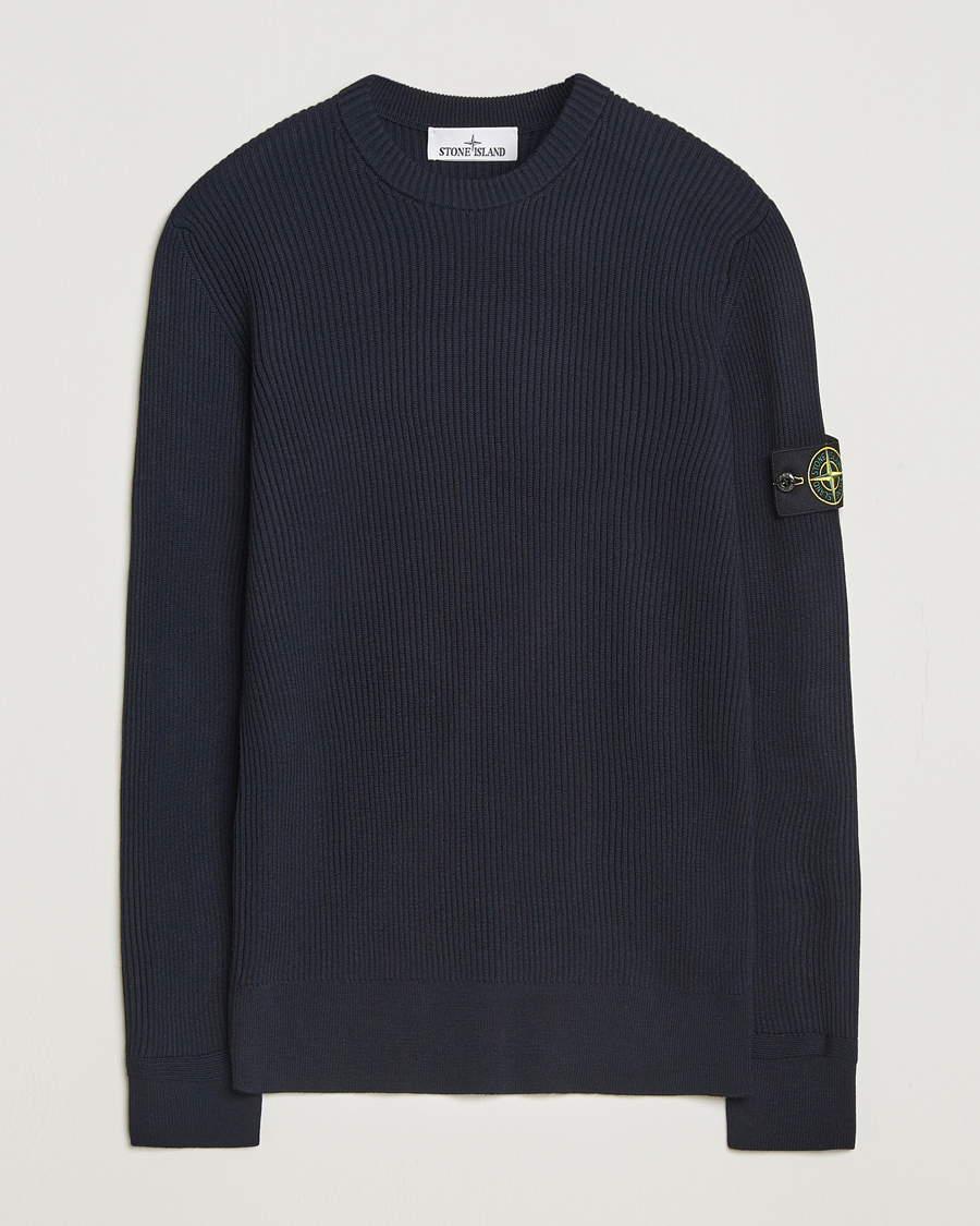 Heren | Truien | Stone Island | Full Rib Crewneck Navy