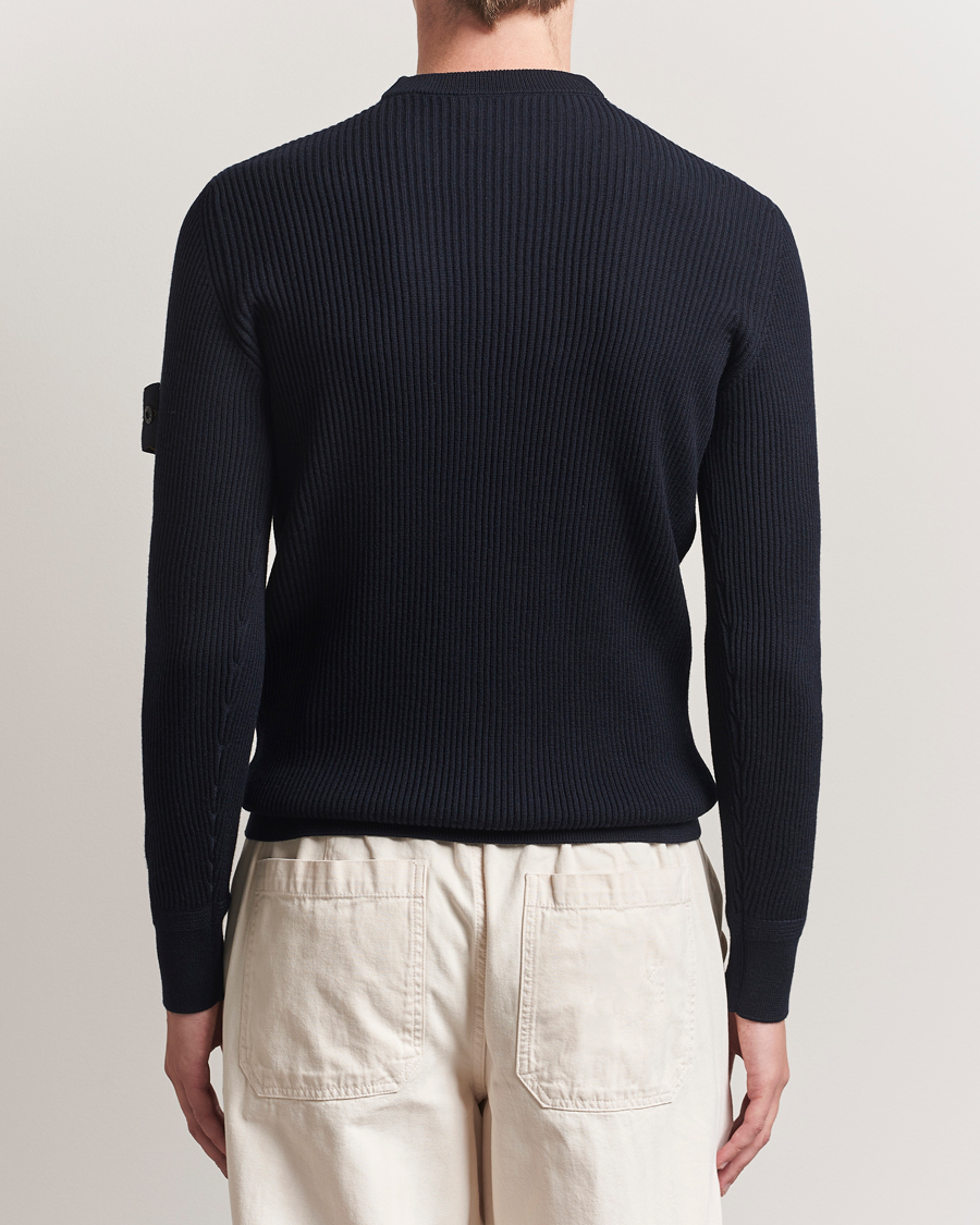 Heren | Truien | Stone Island | Full Rib Crewneck Navy