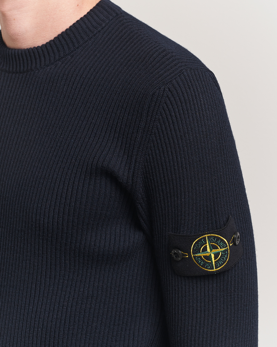 Heren | Truien | Stone Island | Full Rib Crewneck Navy