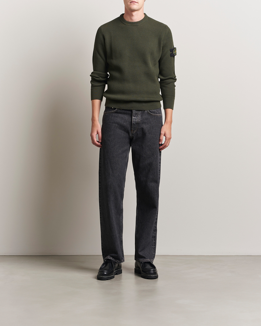 Heren | Truien | Stone Island | Full Rib Crewneck Military Green