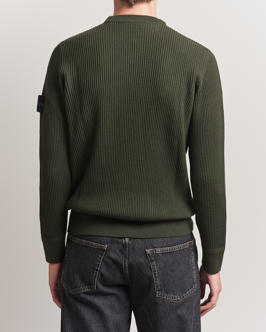 Heren | Truien | Stone Island | Full Rib Crewneck Military Green