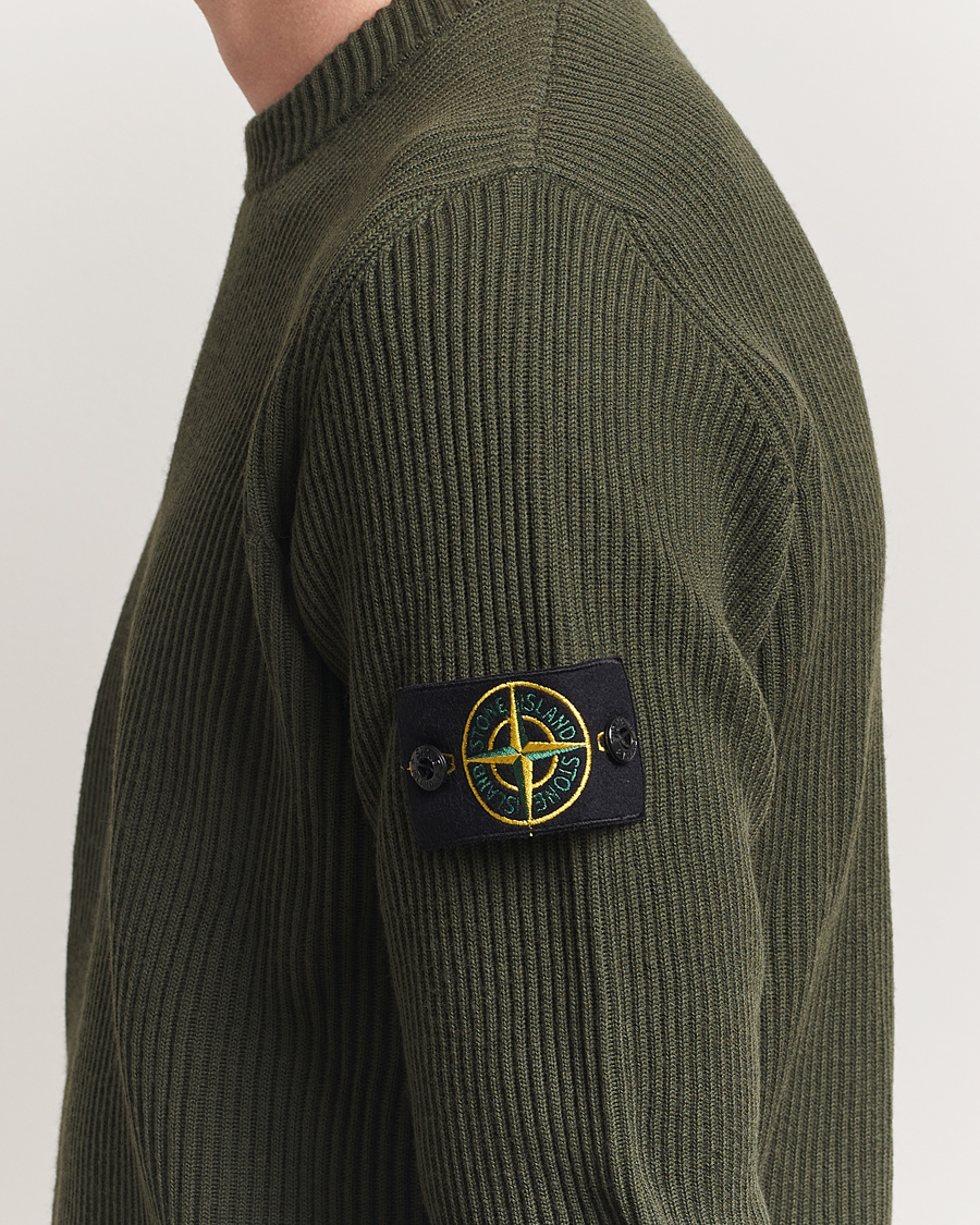 Heren | Truien | Stone Island | Full Rib Crewneck Military Green
