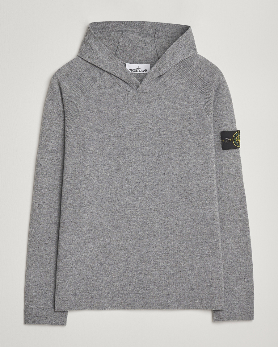 Heren | Truien | Stone Island | Knitted Geelong Wool Hood Cement Melange