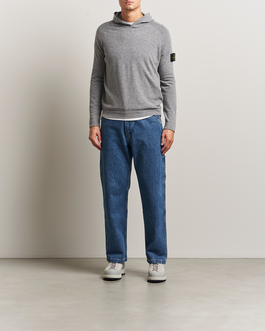 Heren | Truien | Stone Island | Knitted Geelong Wool Hood Cement Melange
